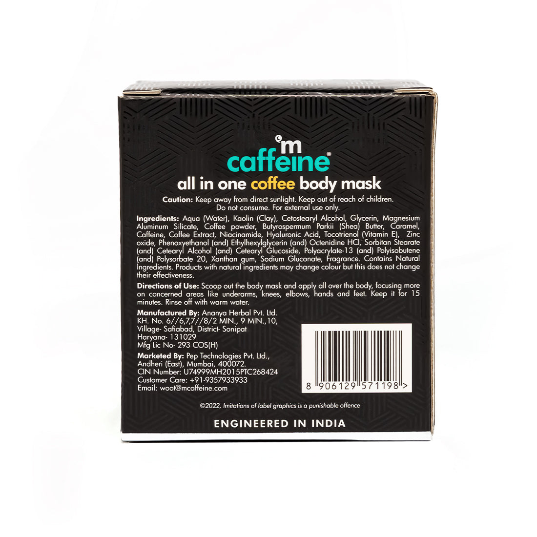 mCaffeine All in one Coffee Body Mask