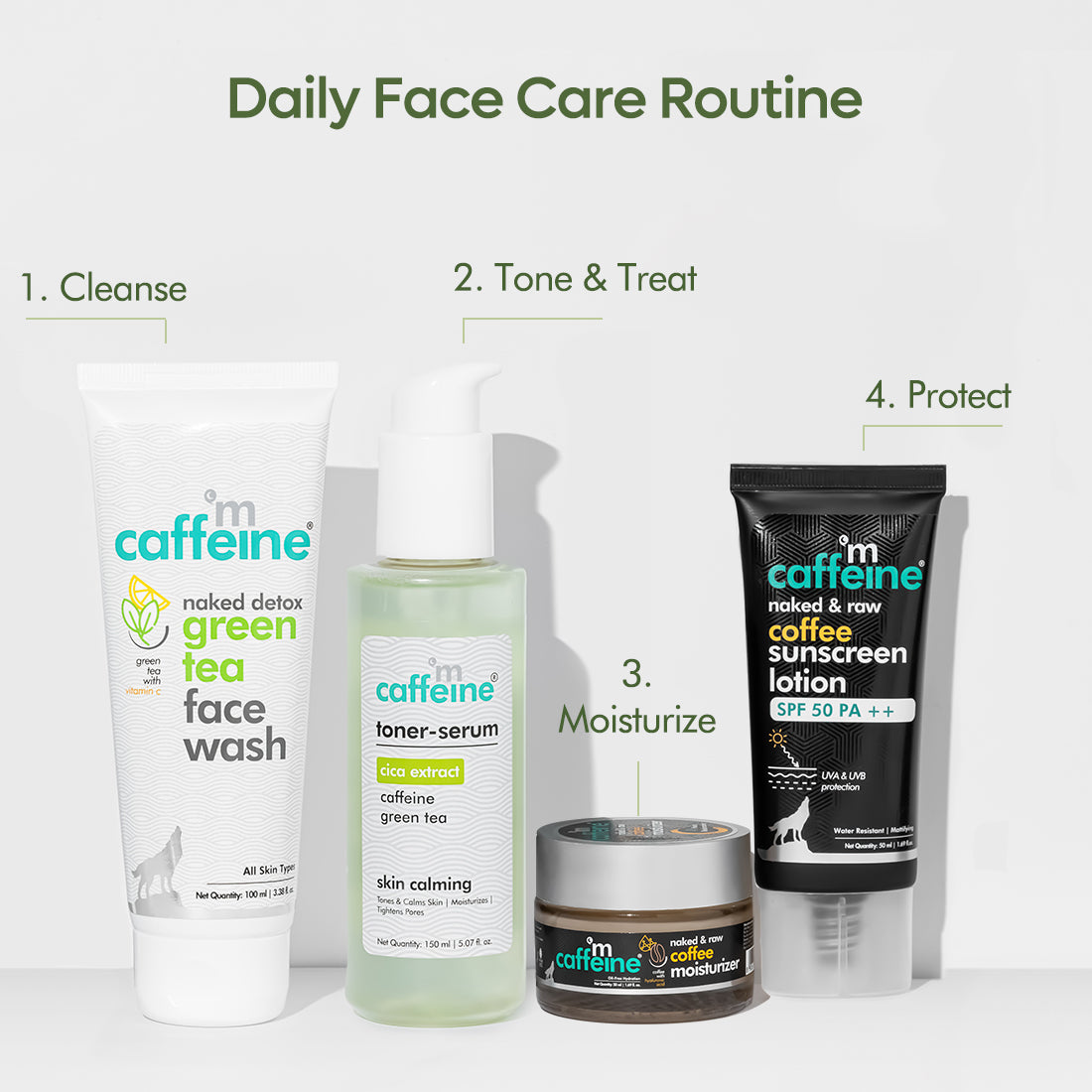 mCaffeine Cica 2in1 Toner-Serum with Green Tea - Calms & Tones Skin, Tightens Pores & Moisturizes