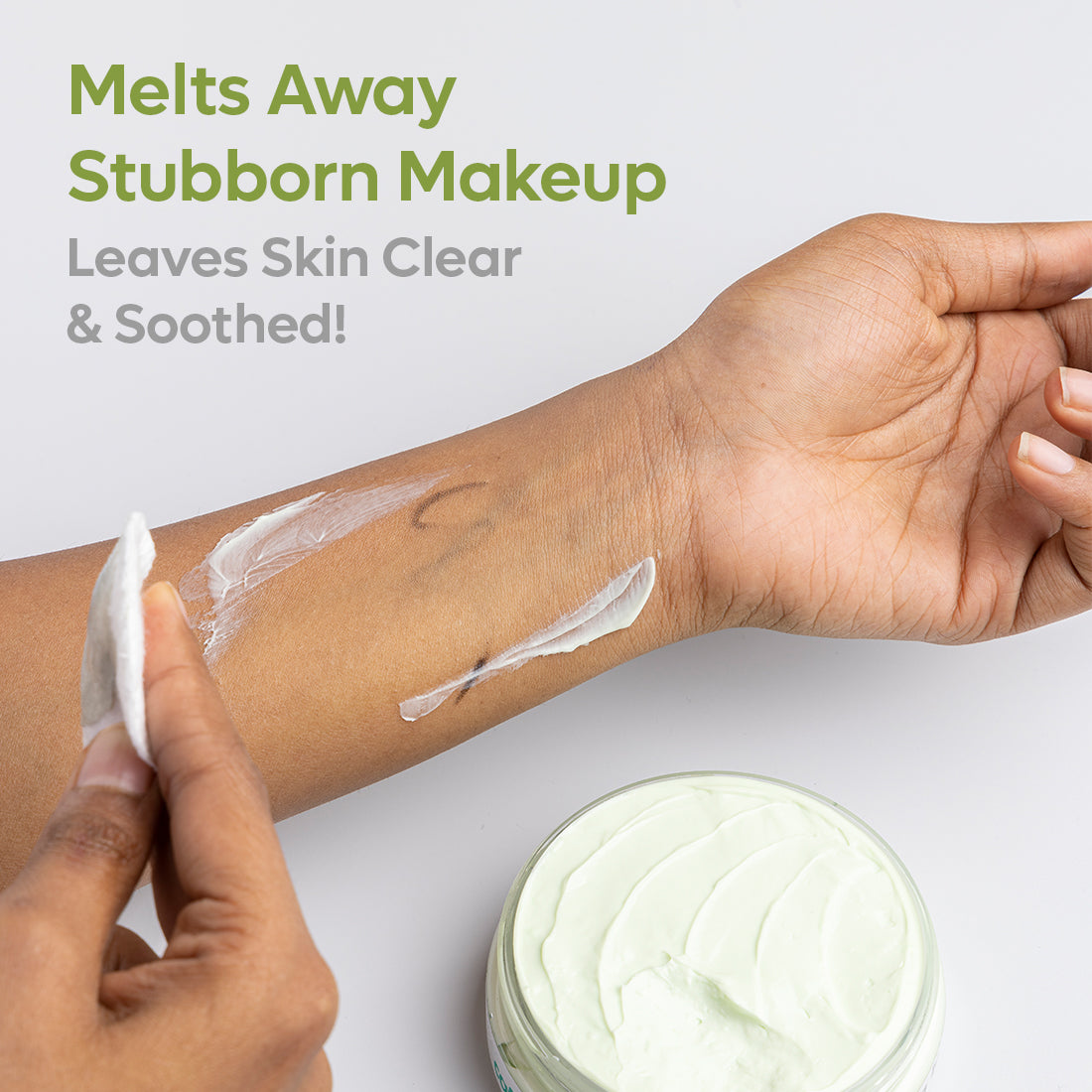 mCaffeine Green Tea Face Cleansing Butter - Shea Butter Makeup Remover- Moisturizing Face Cleanser
