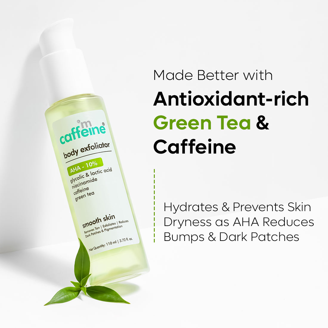 mCaffeine Body Exfoliator with AHA- 10% & Green tea