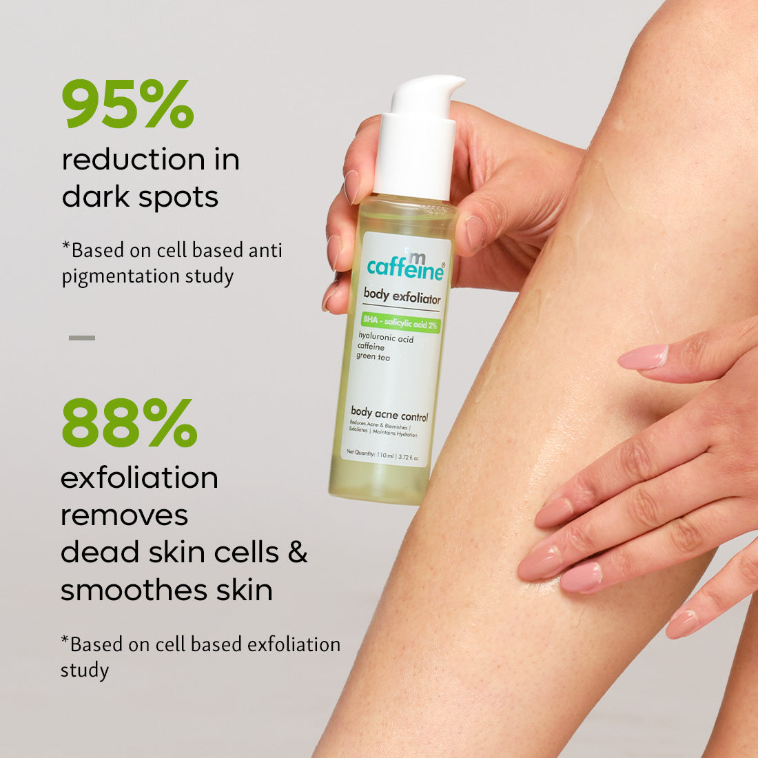 mCaffeine Body Exfoliator with BHA Salicylic acid- 2% & Green tea