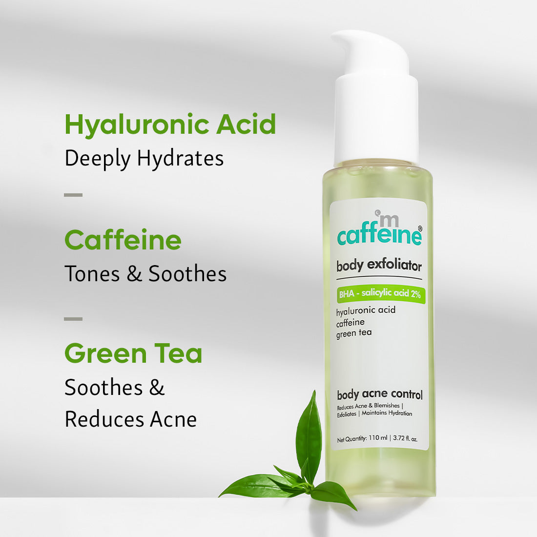 mCaffeine Body Exfoliator with BHA Salicylic acid- 2% & Green tea
