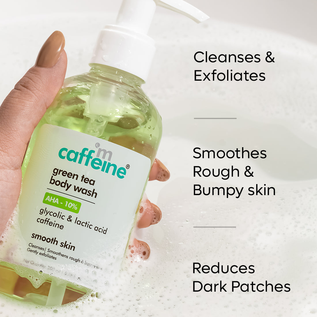 mCaffeine Green tea body wash with AHA -10%