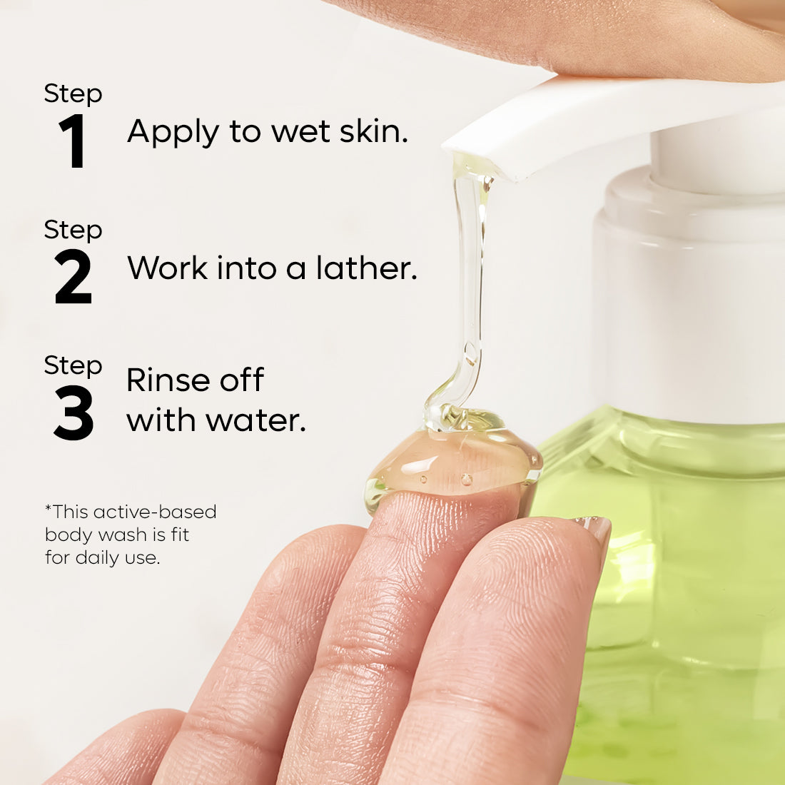 mCaffeine Green tea body wash with AHA -10%