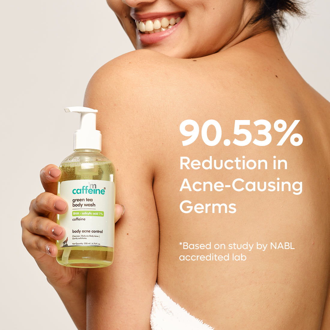 mCaffeine Green tea body wash with BHA Salicylic acid - 1%