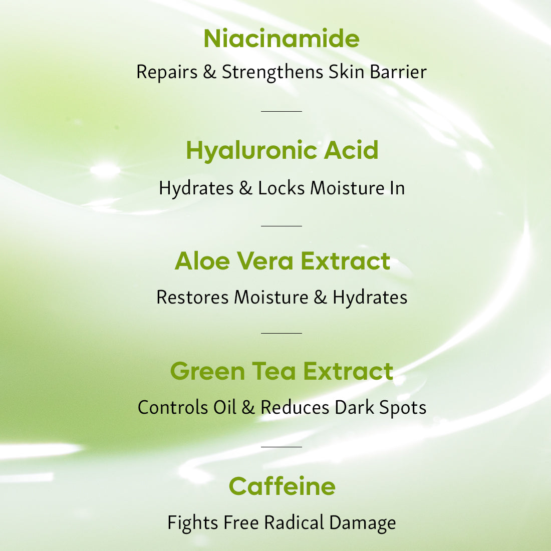 mCaffeine Green Tea Oil-Free Moisturizer with Niacinamide 5%