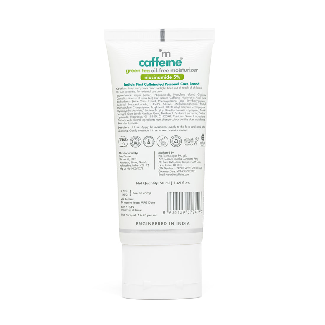 mCaffeine Green Tea Oil-Free Moisturizer with Niacinamide 5%