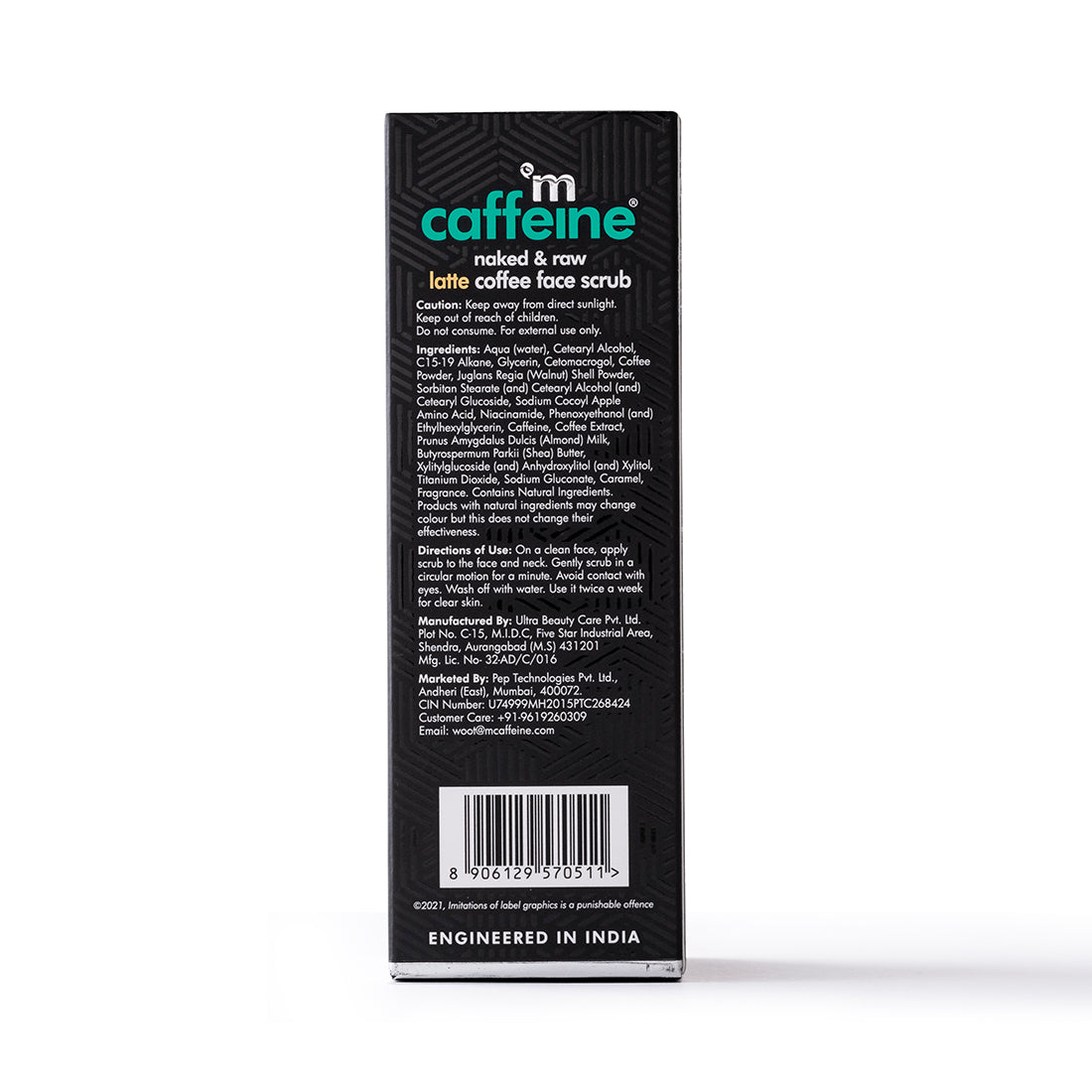 mCaffeine Naked & Raw Latte Coffee Face Scrub