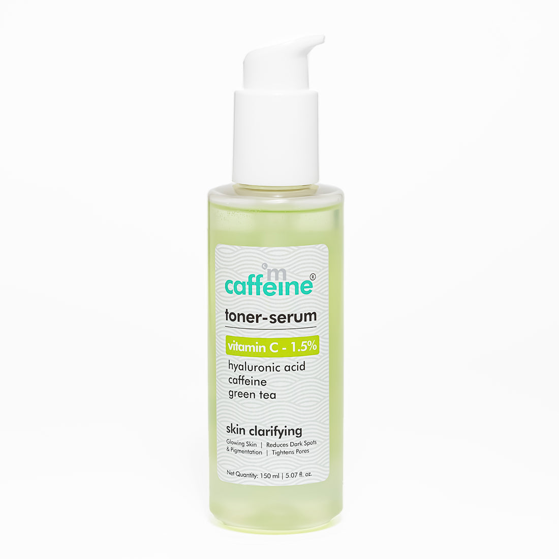 mCaffeine 1.5% Vitamin C 2in1 Toner-Serum with Green Tea for Glowing Skin - Reduces Dark Spots