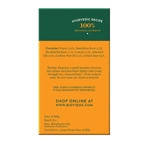 Almond & Cashew Fresh Replenishing Hair Protect Serum - 40 ml