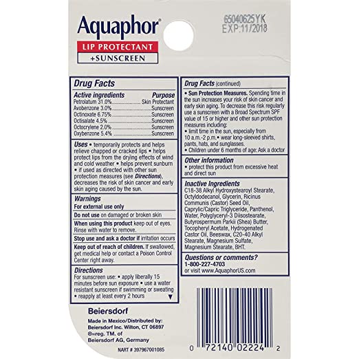Aquaphor Lip Balm