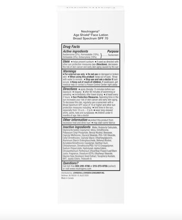 Age Shield® Face Oil-Free Oxybenzone-Free Sunscreen Broad Spectrum SPF 70 - 3 oz