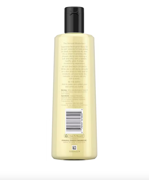 Neutrogena® Body Oil, Light Sesame Formula For Dry Skin
