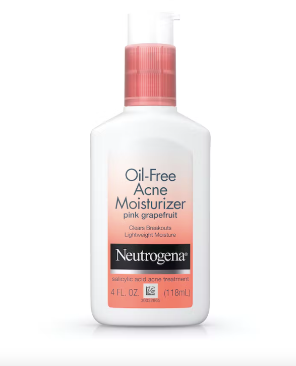 Non-Comedogenic Oil-Free Pink Grapefruit Acne Face Moisturizer with Salicylic Acid