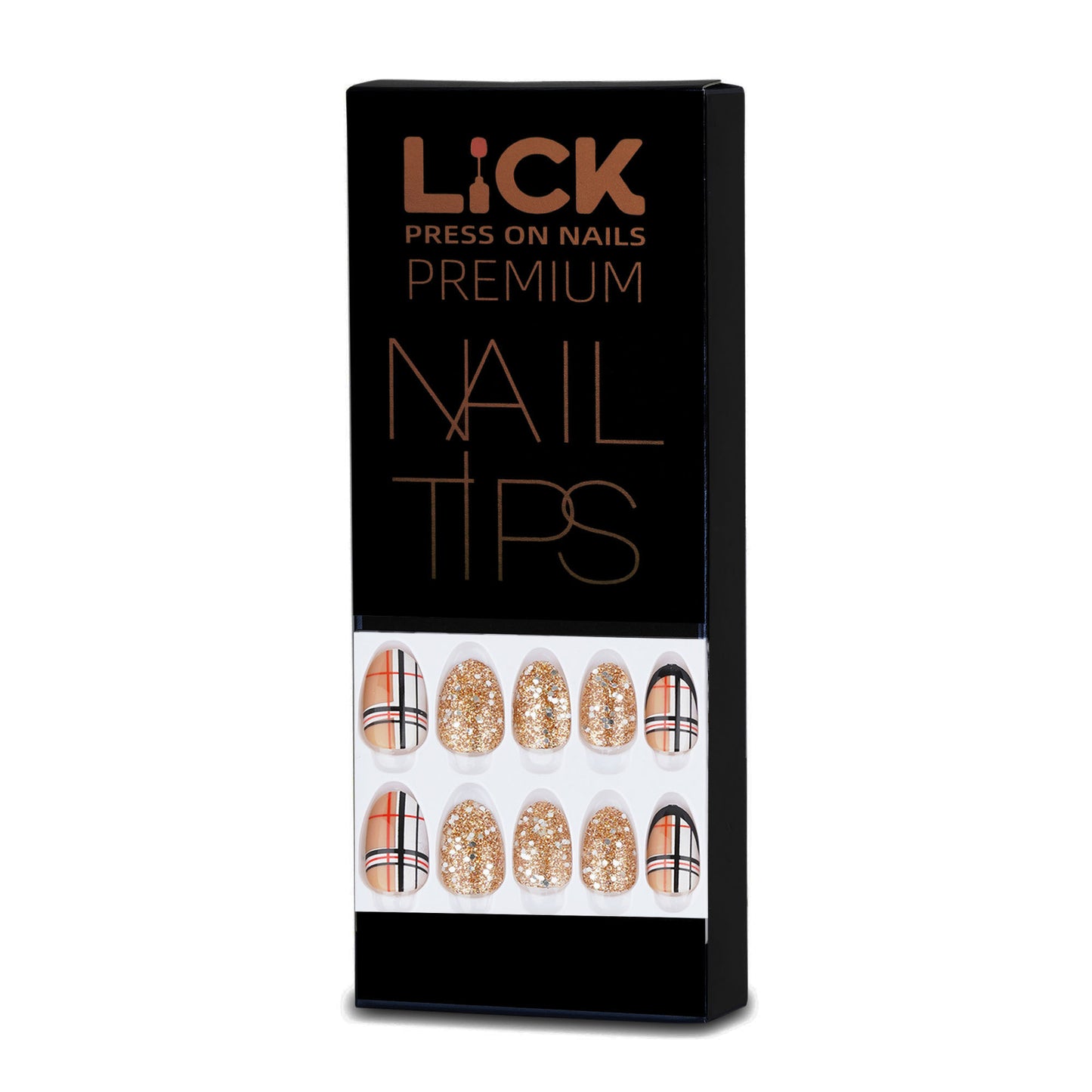 Lick Nail Check Print Nude