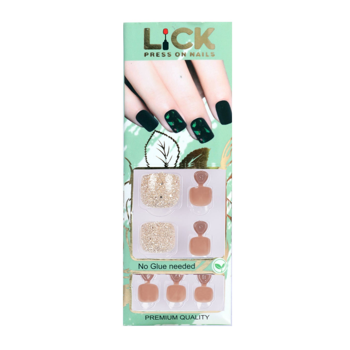 Lick Nail nude shimmer Toenails