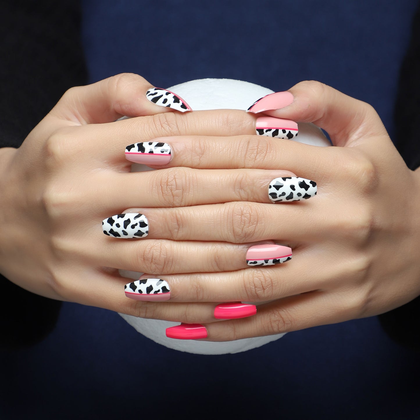 Lick nail cow print