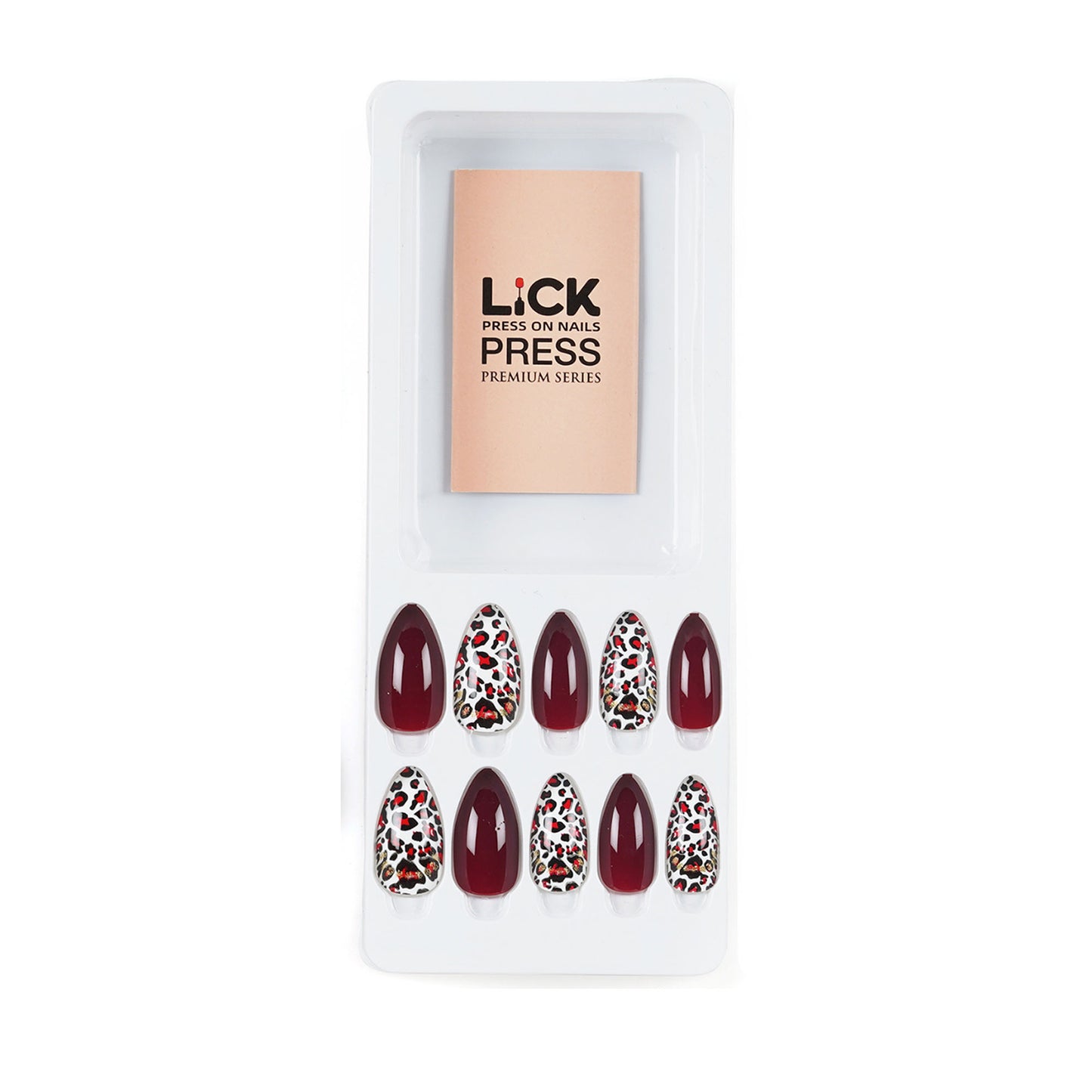 Stick On Nails | Animal Print Acrylic Reusable Nails + Free French Tip