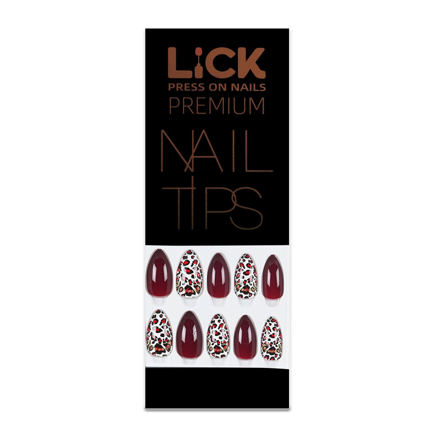 Stick On Nails | Animal Print Acrylic Reusable Nails + Free French Tip