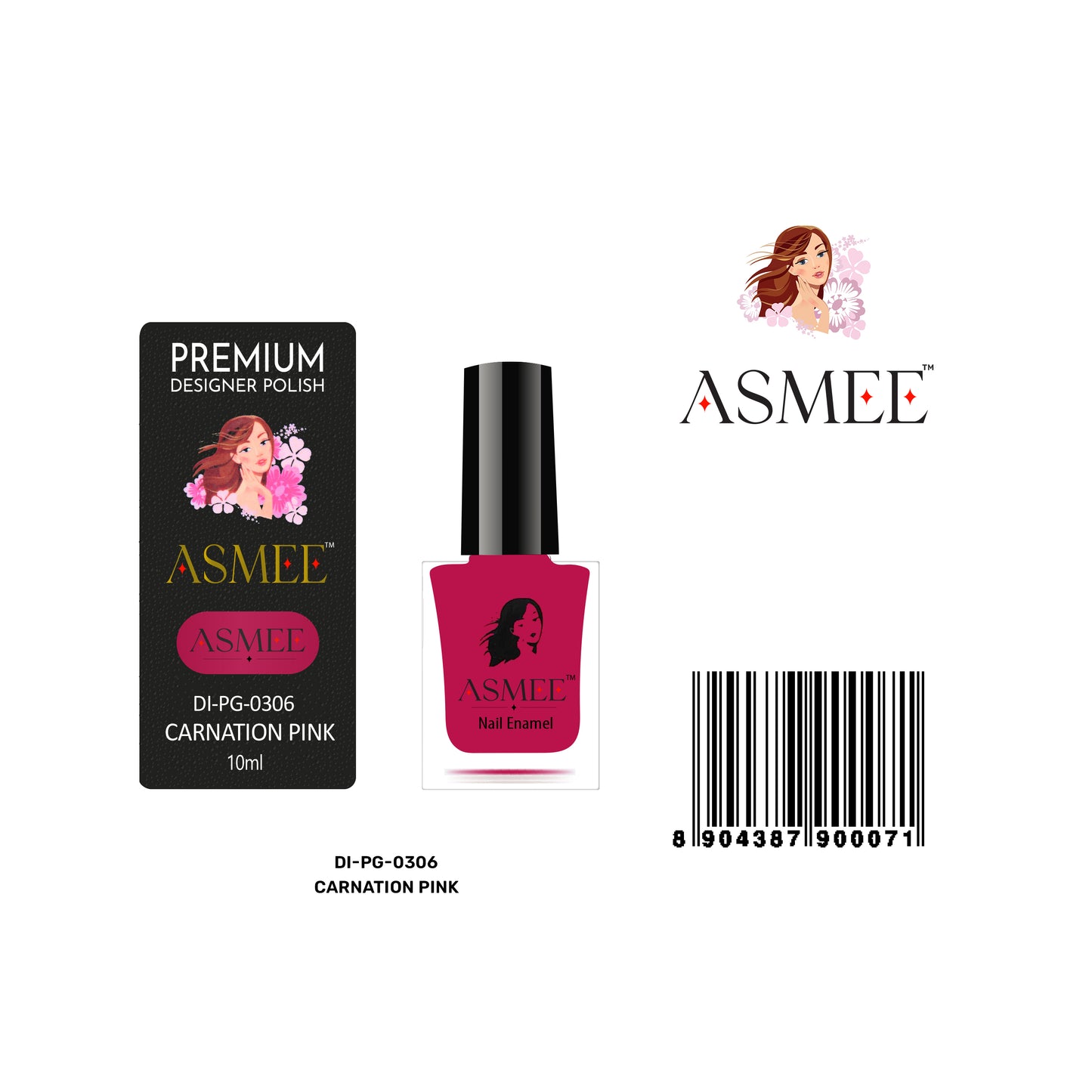 Pink gel polish
