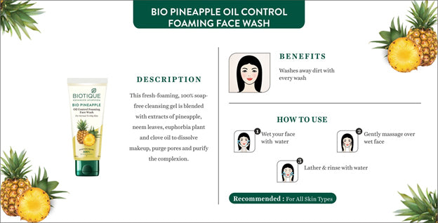 PINEAPPLE OIL CONTROL FOAMING FACE WASH