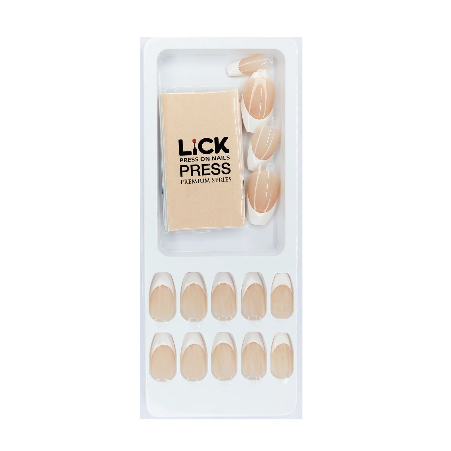 Lick Nail Classic French Tips Ballerina