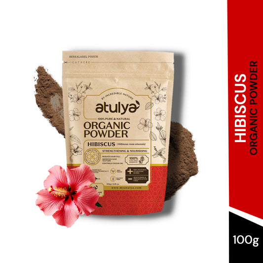 Atulya Hibiscus Organic Powder | Supports Hair Growth & Shine | 100 g