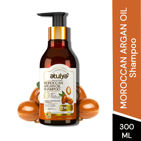 Atulya Moroccan Argan Oil Hair Cleanser | Gently Cleanses & Adds Gloss | Sulphate Free | 300 ml