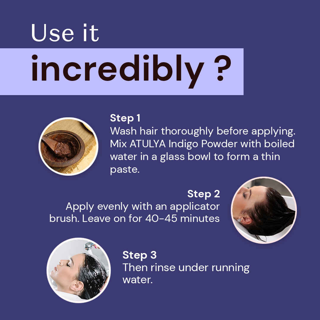 Atulya Indigo Organic Powder | Natural Hair Colour & Conditioning | 100 g