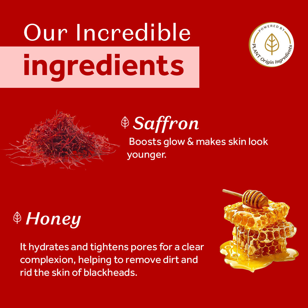 Atulya Foaming Face Wash Saffron & Honey With Built In Face Brush | Radiant Glow & Hydration | 150 ml