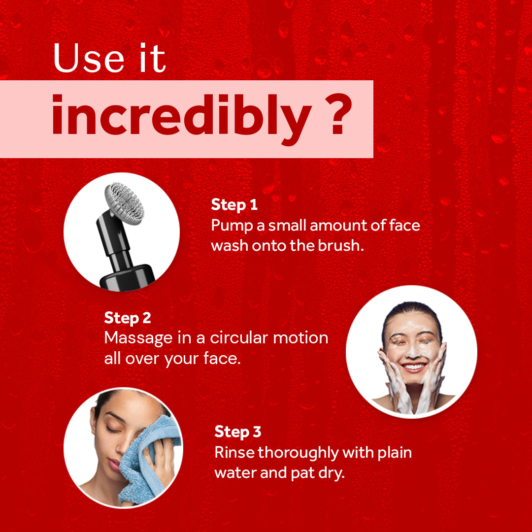 Atulya Foaming Face Wash Saffron & Honey With Built In Face Brush | Radiant Glow & Hydration | 150 ml