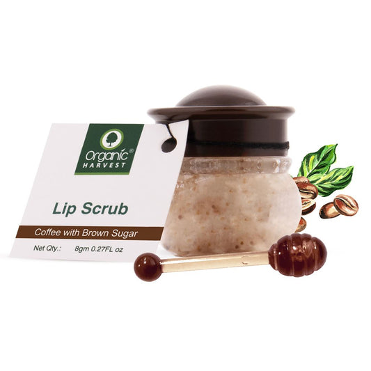 Lip Scrub with Coffee Extracts, For Lightening & Brightening Dull Lips, Infused with Natural Products to Repair Dark, and Damaged Lips, Best for Men & Women, 100% Organic - 8gm