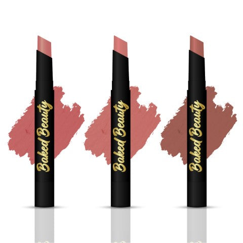 Lip Crayon Lipstick with Light Weight & Nourishing Formula, Lip Eclair, Set of 3, 2.5g each