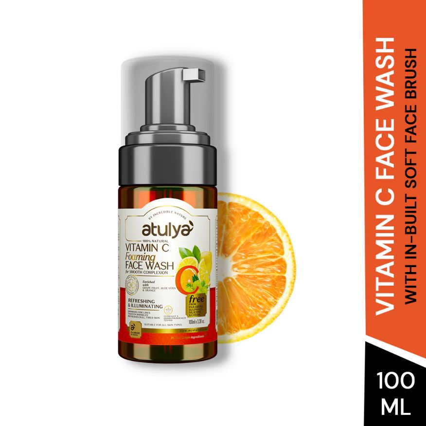 Atulya Vitamin C Foaming Face Wash With Pump- 100ml