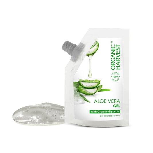 Aloe Vera Gel: With Organic Glycerine | Moisturizer for Women and Men | Aloe Vera Gel for Face and Hair | 100% American Certified Organic | Sulphate & Paraben-free - 100gm