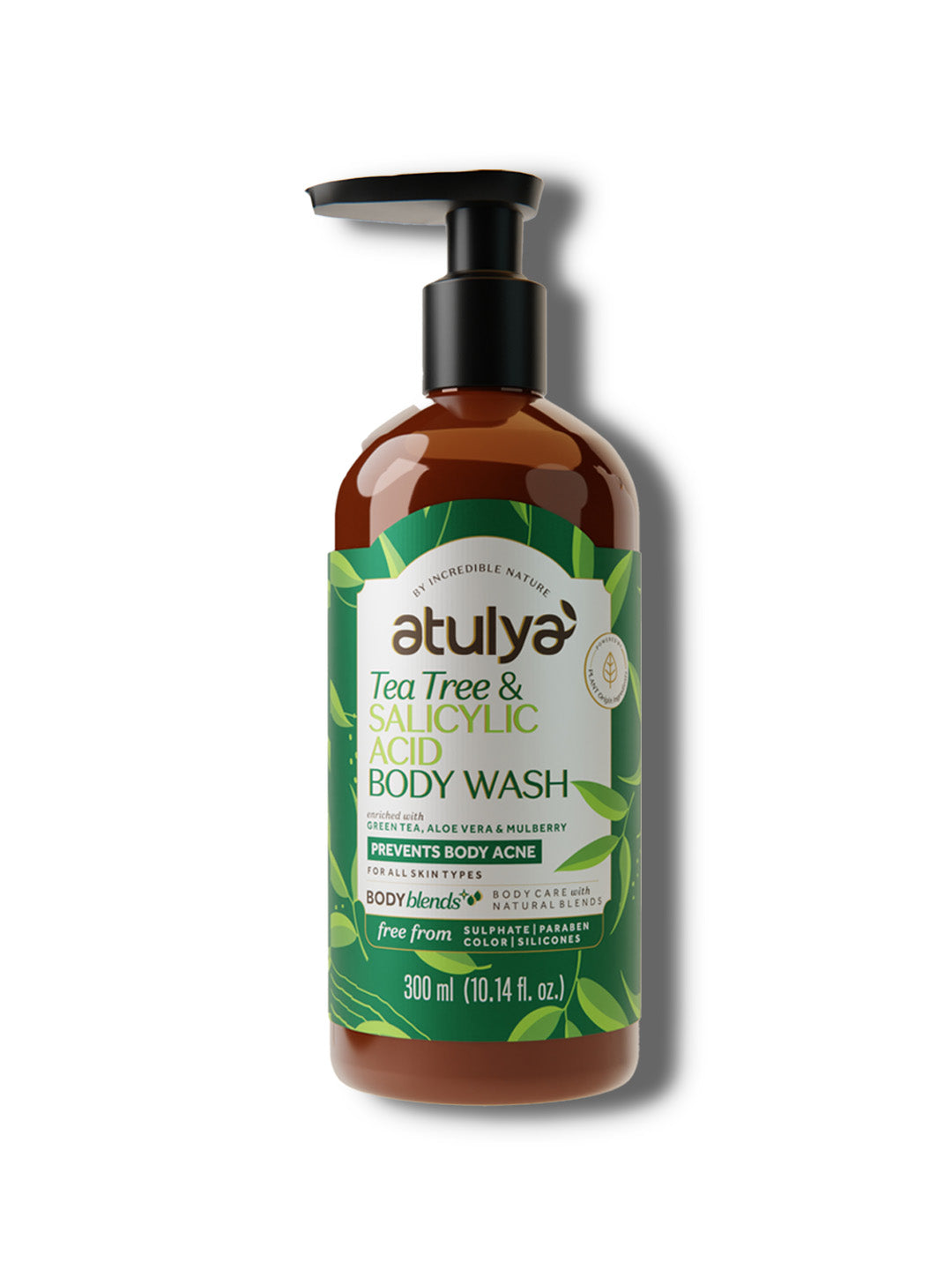 Atulya Tea Tree & Salicylic Acid Body Wash | Hydrating & Gentle Exfoliation | SLS & Paraben Free | For All Skin Types | 300 ml