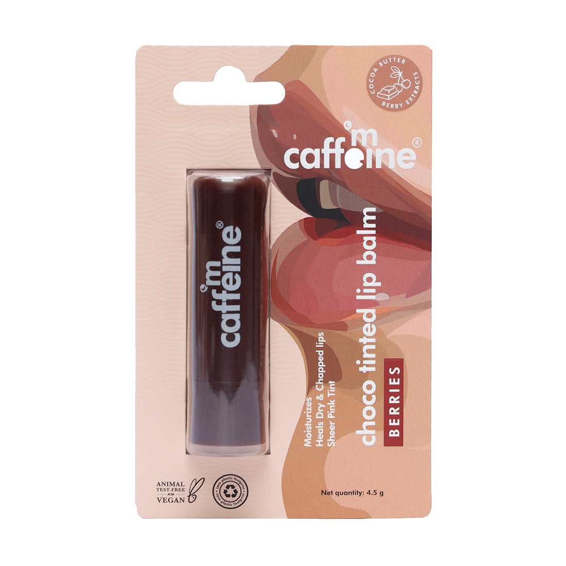 mCaffeine Choco Tinted Lip Balm with Berries