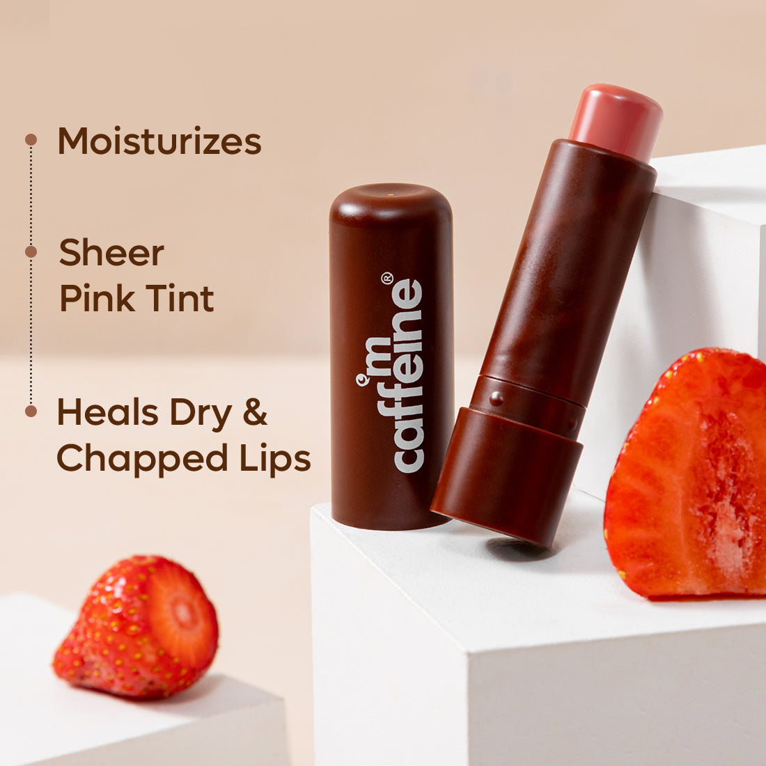 mCaffeine Choco Tinted Lip Balm with Berries