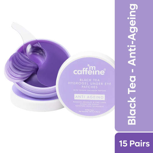 mCaffeine Black Tea Under Eye Patches | Collagen Peptide