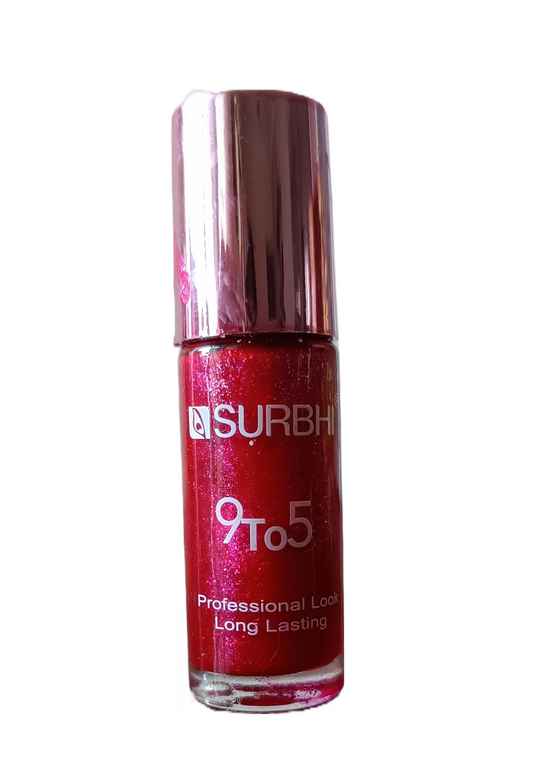 9 to 5 Professional Look Long Lasting Nail Paint - Shimmer Red - 8 ml