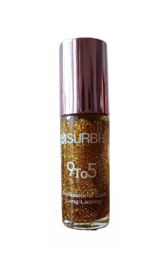9 to 5 Professional Look Long Lasting Nail Paint - Golden Shimmer - 8 ml