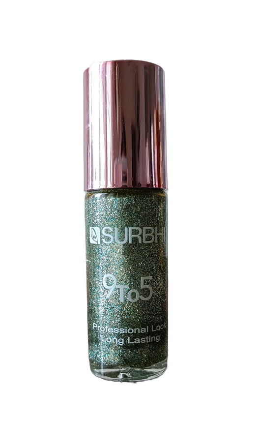 9 to 5 Professional Look Long Lasting Nail Paint - Shimmer Green - 8 ml