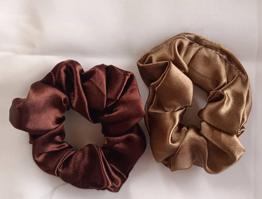 Set of 2 Luxury Satin Scrunchies - The Browns