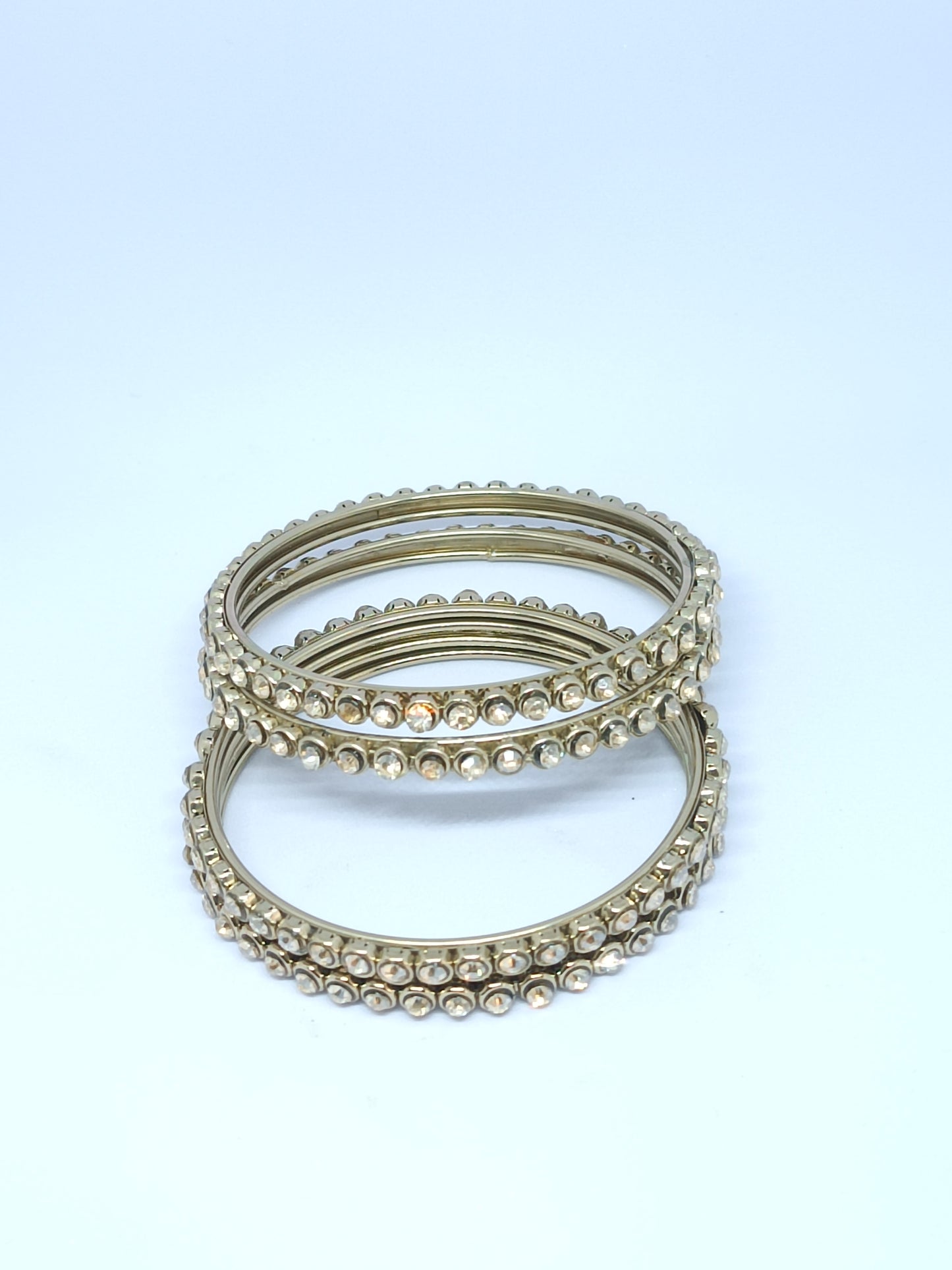 Set of 4 Oxidised Finish Crystal Stone Designer Bangles Set | Slim Traditional Bangles for Women & Girls