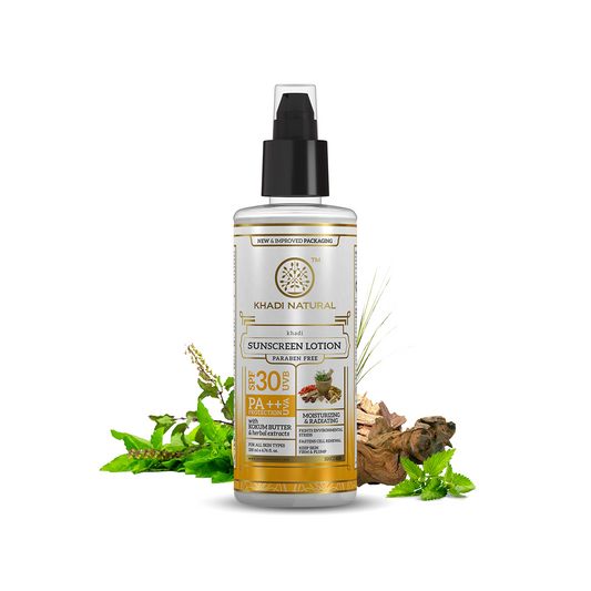 Khadi Natural Sunscreen SPF 30 PA+++ Ayurvedic Sun Protection Lotion (100ml)