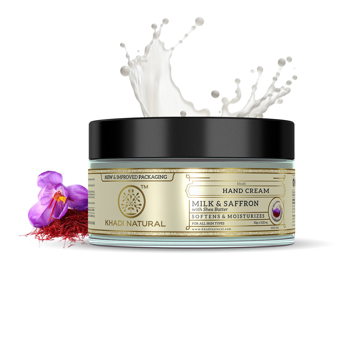 Khadi Natural Milk & Saffron Hand Cream Nourishing Care (50g)