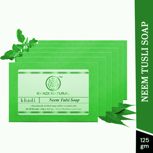 Khadi Natural Herbal Neem Tulsi Soap Purifying Bath Bar (750g)