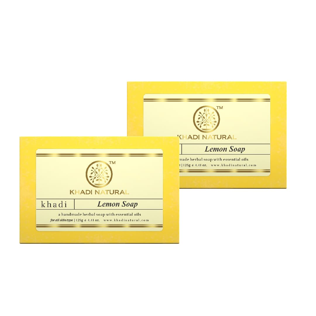 Khadi Natural Herbal Lemon Soap Combo pack of 2 – 125gm Each