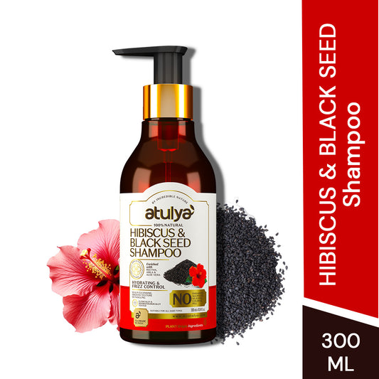 Atulya Hibiscus & Black Seed Shampoo | Supports Growth, Deep Cleanse | 300 ml