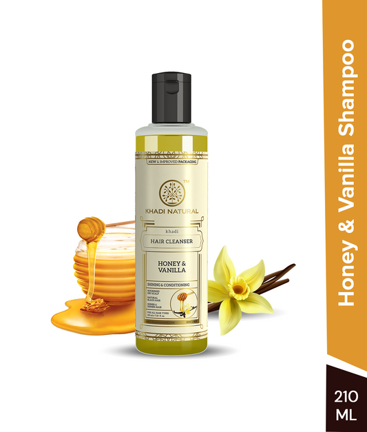 Khadi Natural Honey & Vanilla Hair Cleanser Shampoo Nourishing Care (210ml)